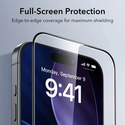 ESR UltraFit Screen Protector for Apple iPhone 17 Pro Max, Tempered Glass, Full Glue, Set of 3 Pieces