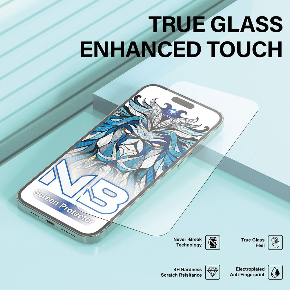 Lito NB Screen Protector for Apple iPhone 17 Air, Tempered Glass, Full Glue, Black