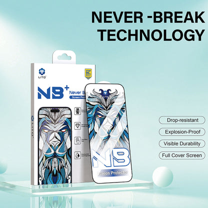 Lito NB Screen Protector for Apple iPhone 17 Air, Tempered Glass, Full Glue, Black