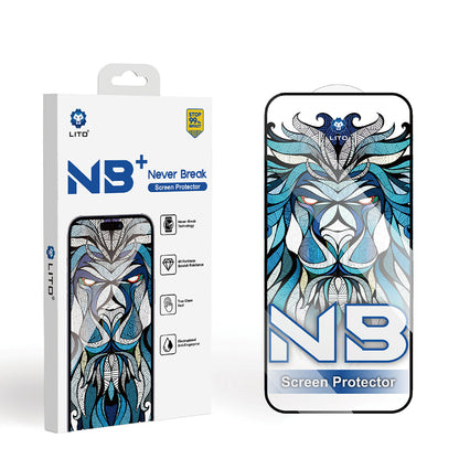 Lito NB Screen Protector for Apple iPhone 17 Air, Tempered Glass, Full Glue, Black