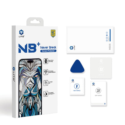 Lito NB Screen Protector for Apple iPhone 17 Air, Tempered Glass, Full Glue, Black