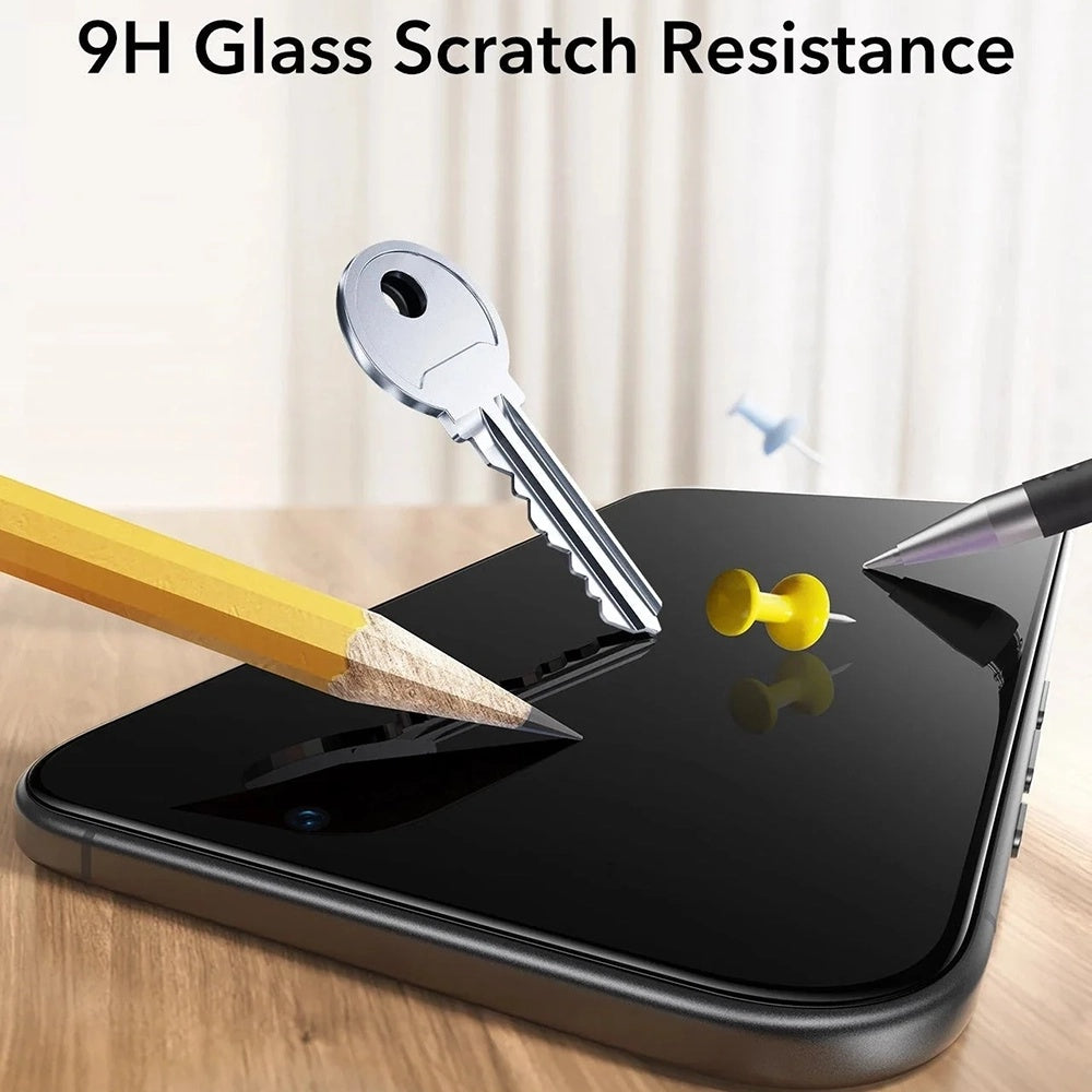 Privacy Screen Protector ESR UltraFit for Apple iPhone 17 Pro Max, Tempered Glass, Full Glue, Set of 3 Pieces