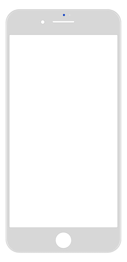 Apple iPhone 8 Plus Screen Glass with OCA Frame and Adhesive, White