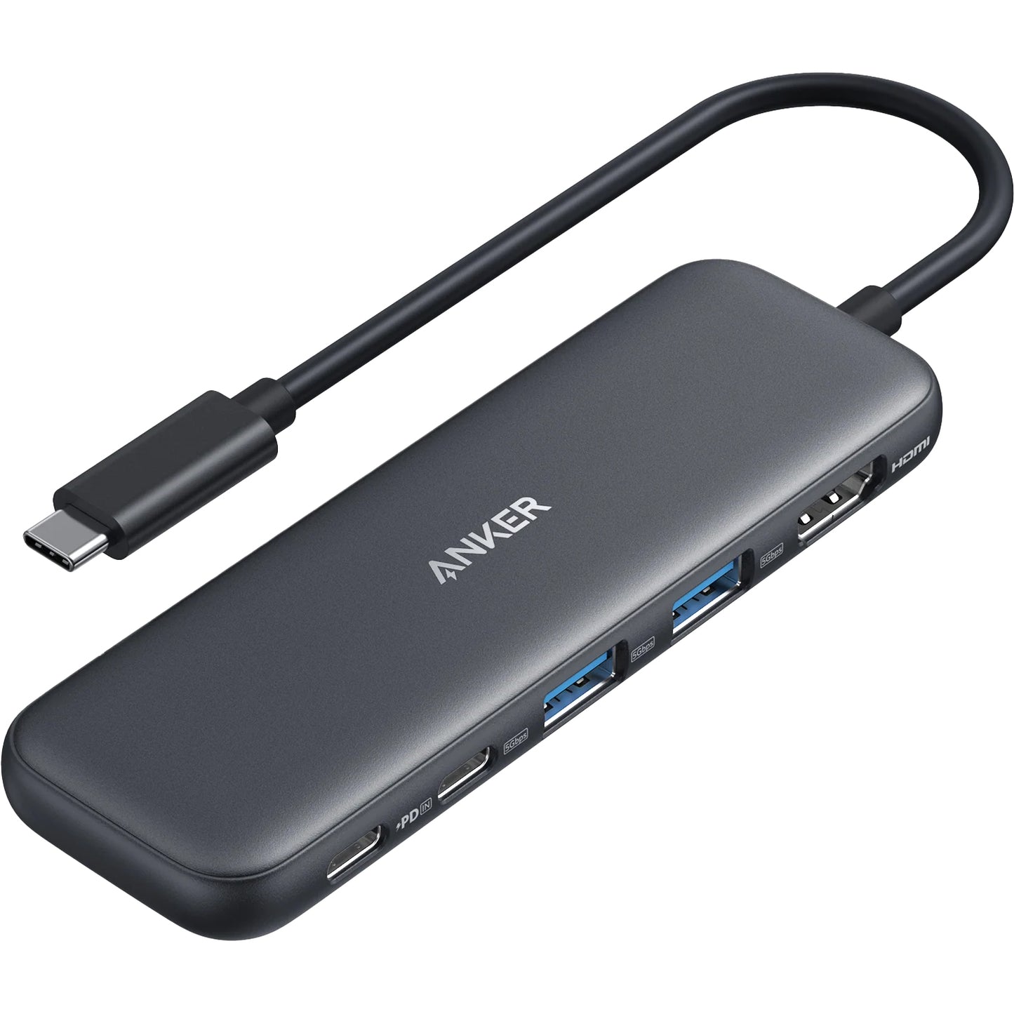 Anker 332 USB-C Hub, 2 x USB-A - 2 x USB-C - 1 x HDMI, Gray A8355H11