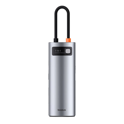 Baseus Joystar USB-C Hub, 3 x USB-A 3.0 - 1 x USB-C - 1 x HDMI - 1 x SD - 1 x microSD, Silver B0003070881111-00 