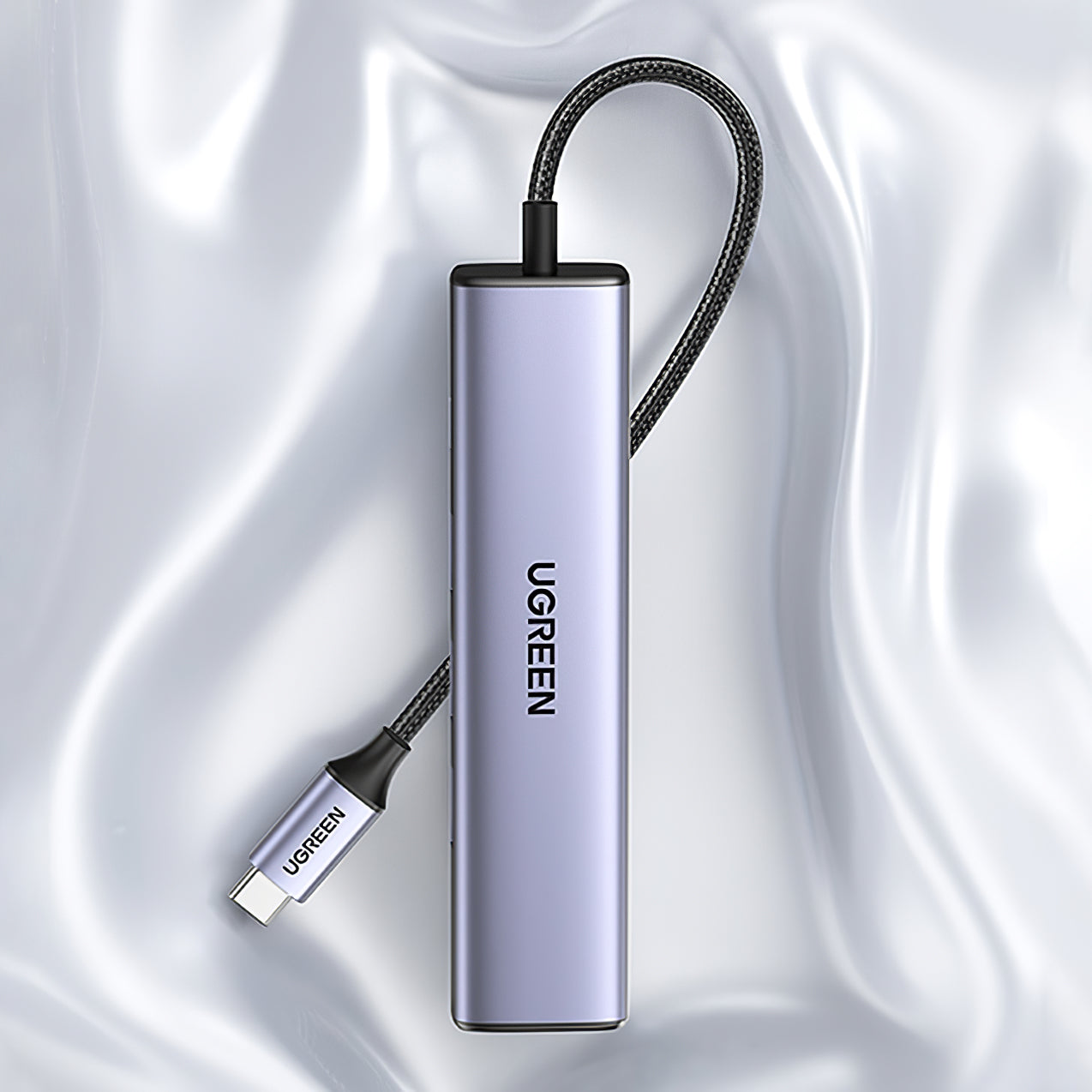 USB-C Hub UGREEN CM475, 3 x USB-A 3.0 - 1 x RJ45, Grey 