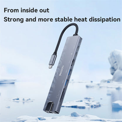 Yesido HB27 USB-C Hub, 8in1, Gray