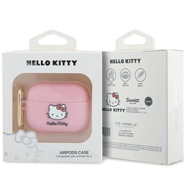 Hello Kitty 3D Kitty Head Case for Apple AirPods Pro 2, Pink
