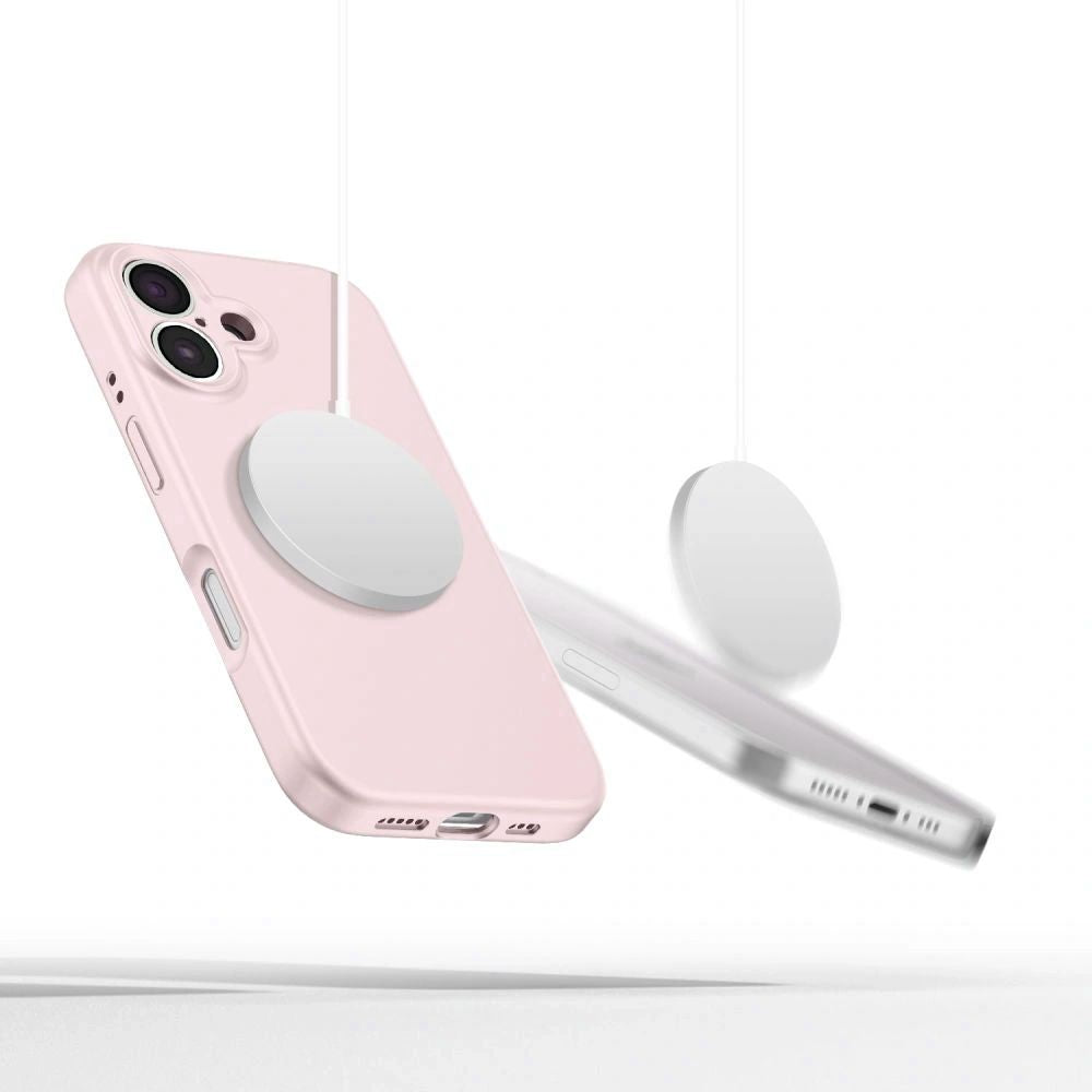 MagSafe Case for Apple iPhone 16e, Tech-Protect, Liquid Silicone, Pink