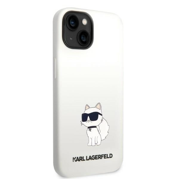 MagSafe Case for Apple iPhone 14 Plus, Karl Lagerfeld, Choupette Silicone, White
