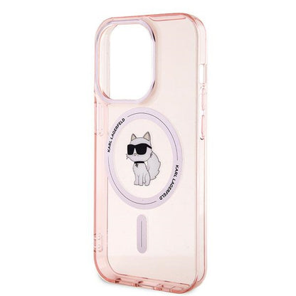 MagSafe Case for Apple iPhone 14 Pro, Karl Lagerfeld, IML Choupette, Pink