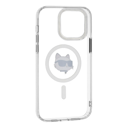 MagSafe Case for Apple iPhone 14 Pro Max, Karl Lagerfeld, IML Metal Choupette's Head, White