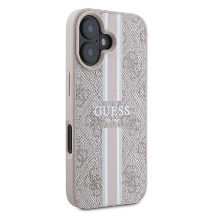 MagSafe Case for Apple iPhone 16 Plus, Guess, 4G Printed Stripes, Pink