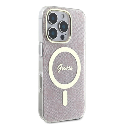 MagSafe Case for Apple iPhone 16 Pro Max, Guess, IML 4G, Pink
