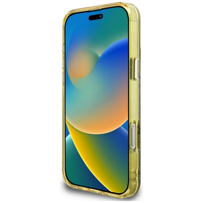 MagSafe Case for Apple iPhone 16 Pro Max, Guess, IML Glitter 4G Circle Triangle, Brown