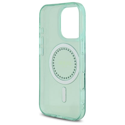 MagSafe Case for Apple iPhone 16 Pro Max, Guess, IML Rhinestone, Green