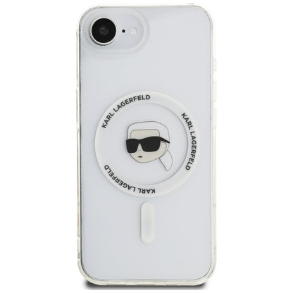 MagSafe Case for Apple iPhone 16e, Karl Lagerfeld, IML Karl's Head, White