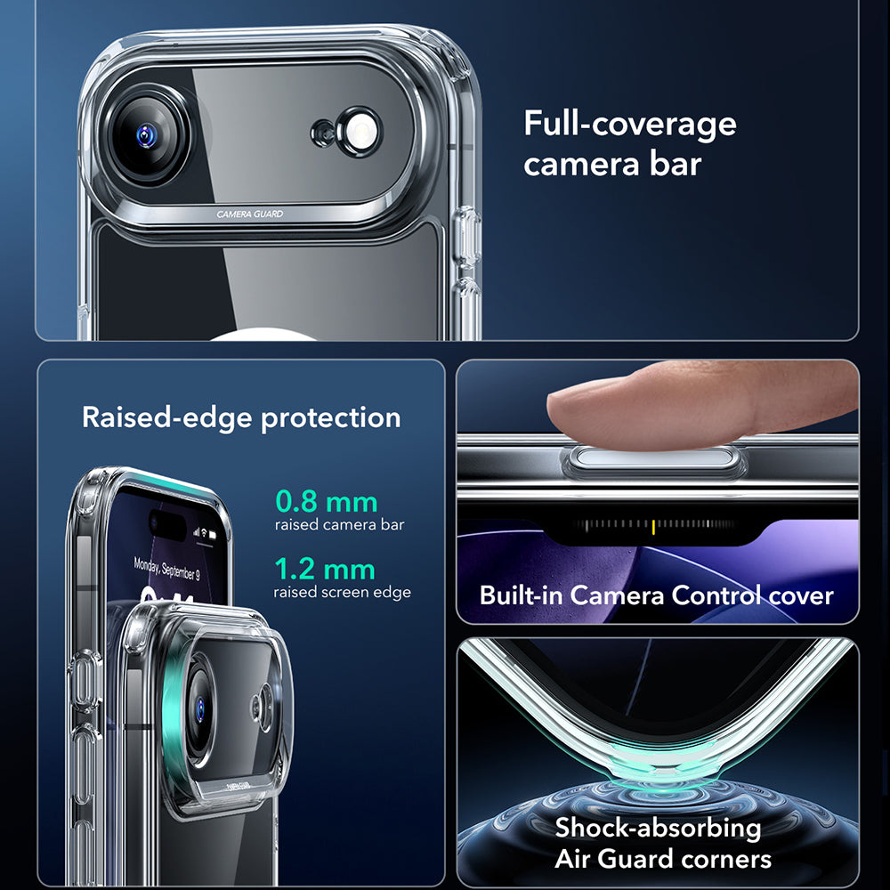 MagSafe Case for Apple iPhone 17 Air, ESR, Classic Hybrid, Transparent