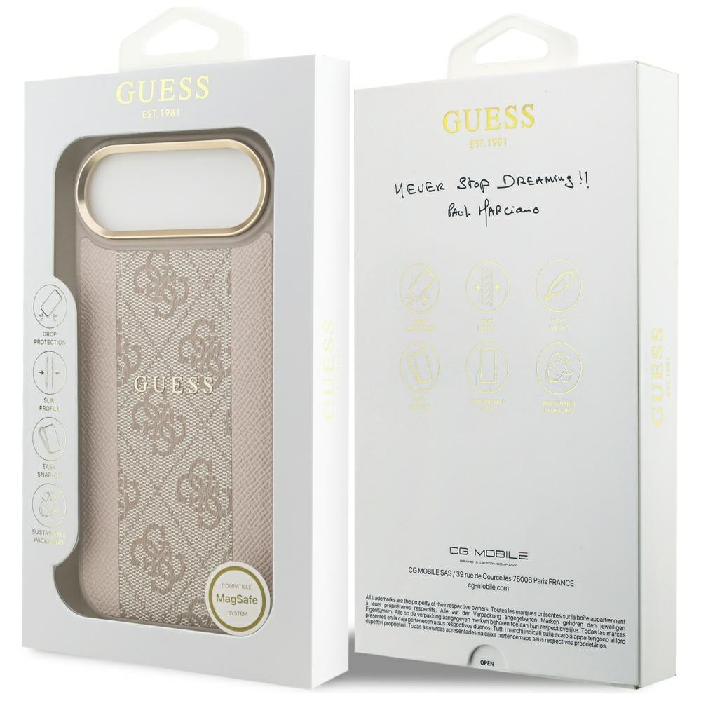 MagSafe Case for Apple iPhone 17 Air, Guess, 4G Stripe, Pink
