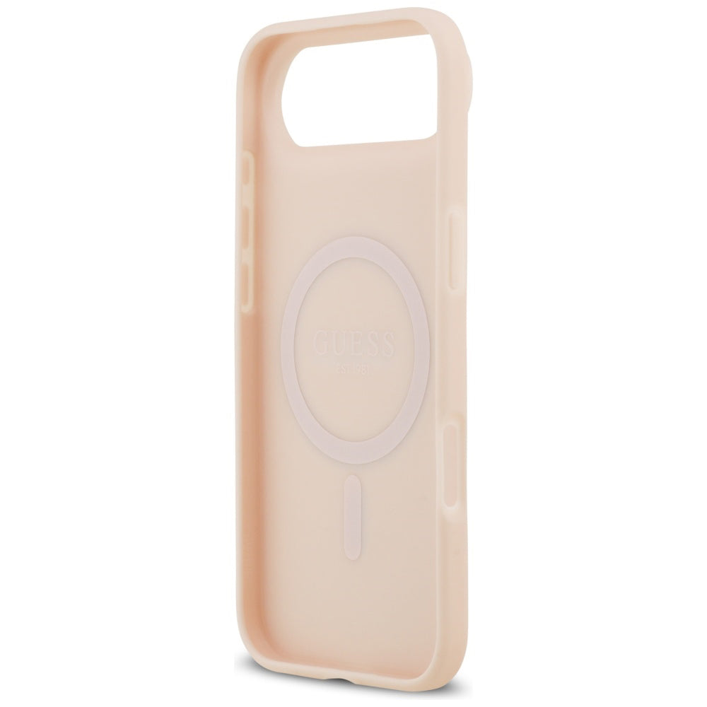MagSafe Case for Apple iPhone 17 Air, Guess, Grained Flowers, Pink
