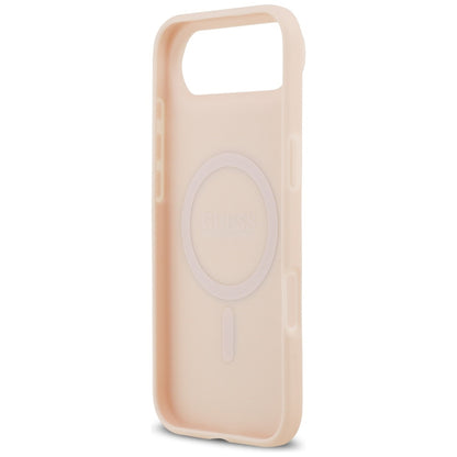 MagSafe Case for Apple iPhone 17 Air, Guess, Grained Flowers, Pink