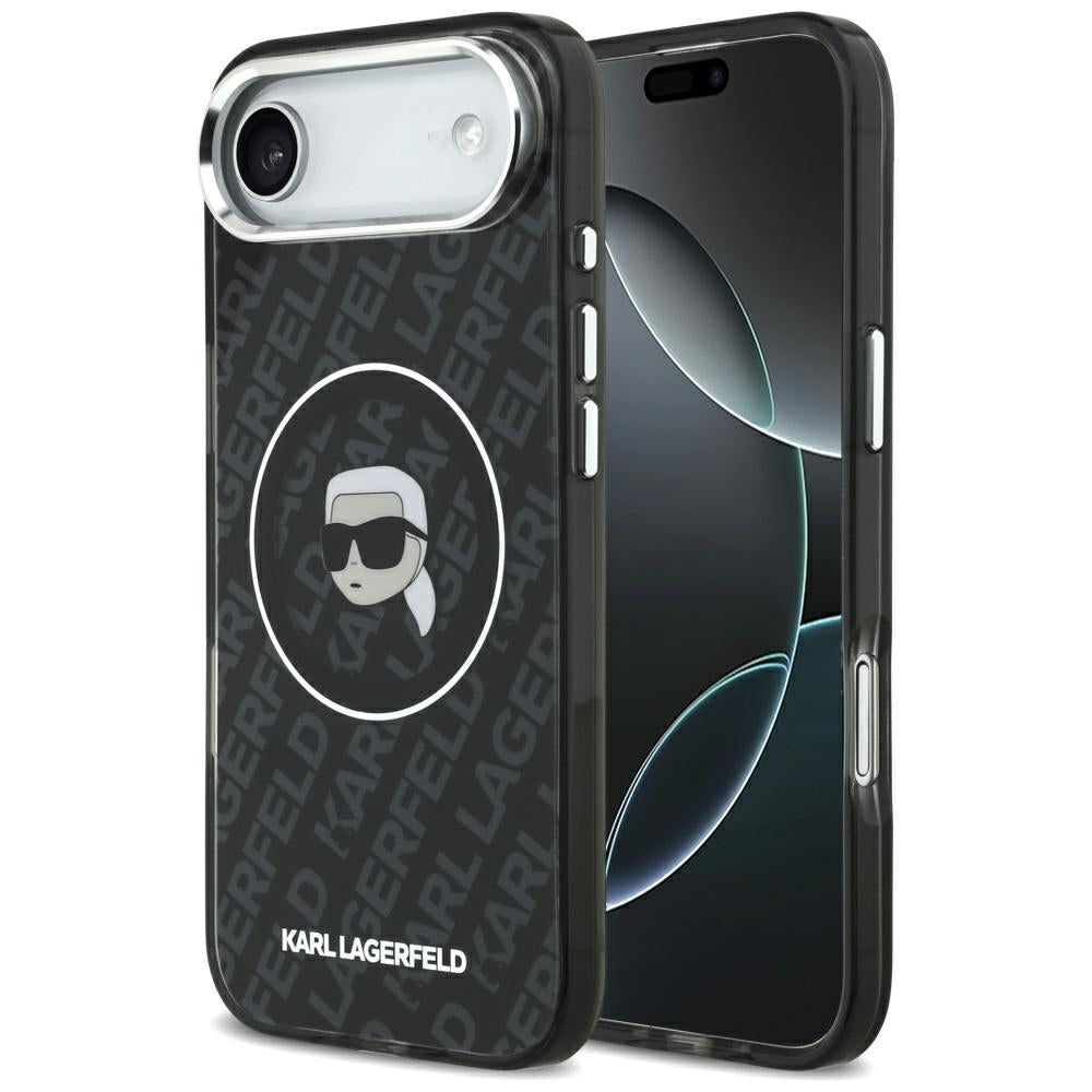 MagSafe Case for Apple iPhone 17 Air, Karl Lagerfeld, IML Karl's Head, Black