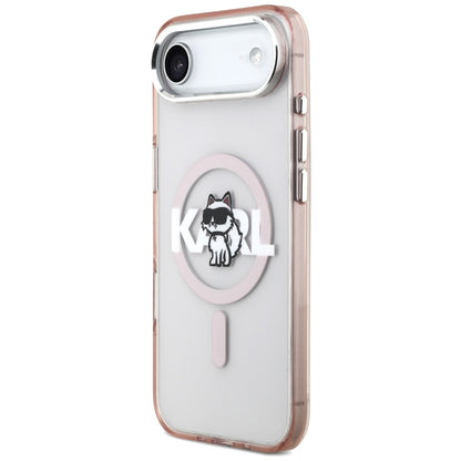 MagSafe Case for Apple iPhone 17 Air, Karl Lagerfeld, IML Sketch Logo Choupette, Pink