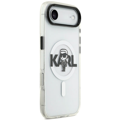 MagSafe Case for Apple iPhone 17 Air, Karl Lagerfeld, IML Sketch Logo Karl, Transparent