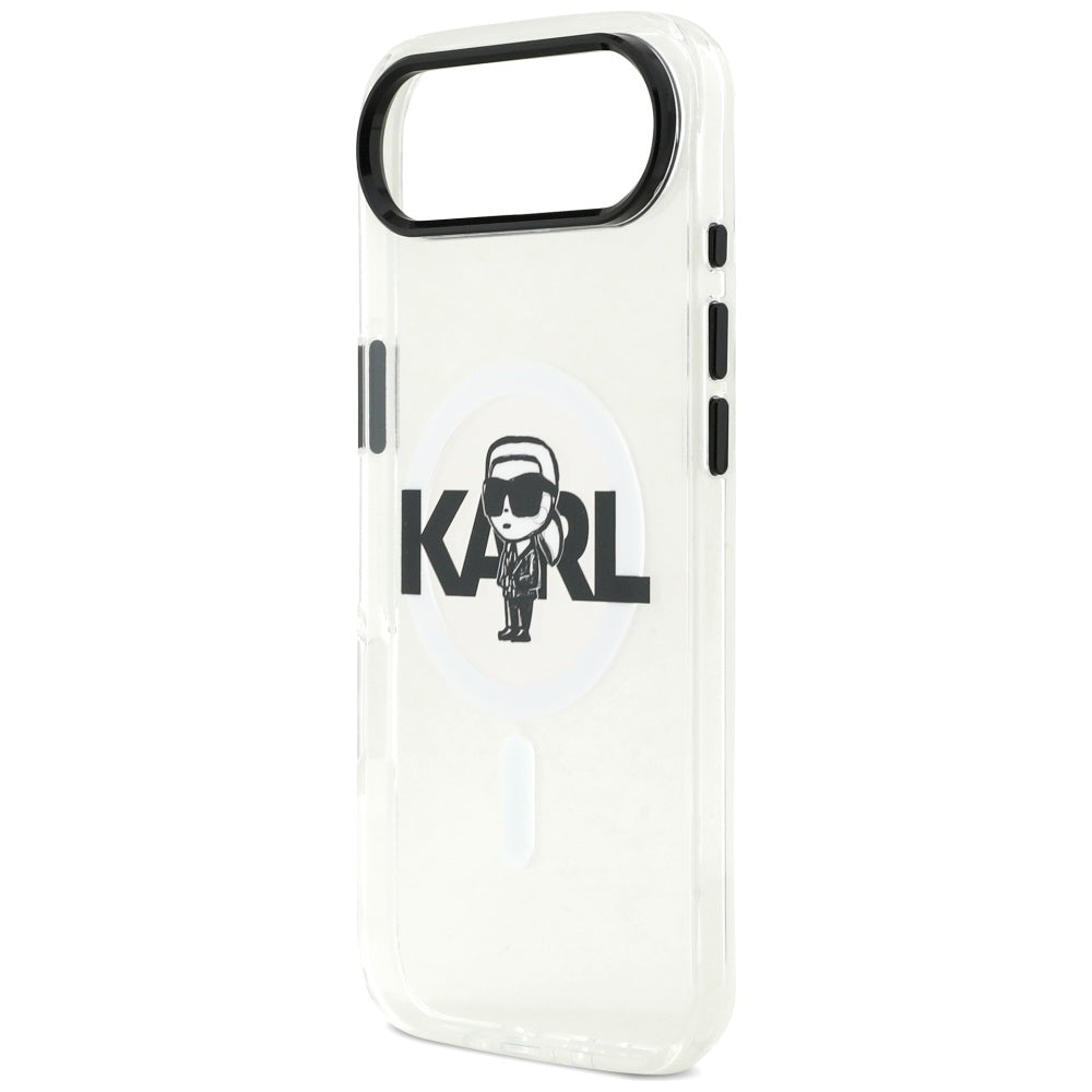 MagSafe Case for Apple iPhone 17 Air, Karl Lagerfeld, IML Sketch Logo Karl, Transparent