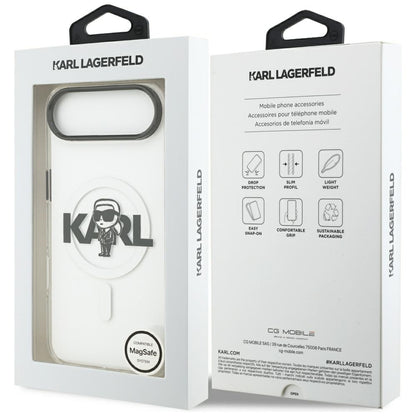 MagSafe Case for Apple iPhone 17 Air, Karl Lagerfeld, IML Sketch Logo Karl, Transparent