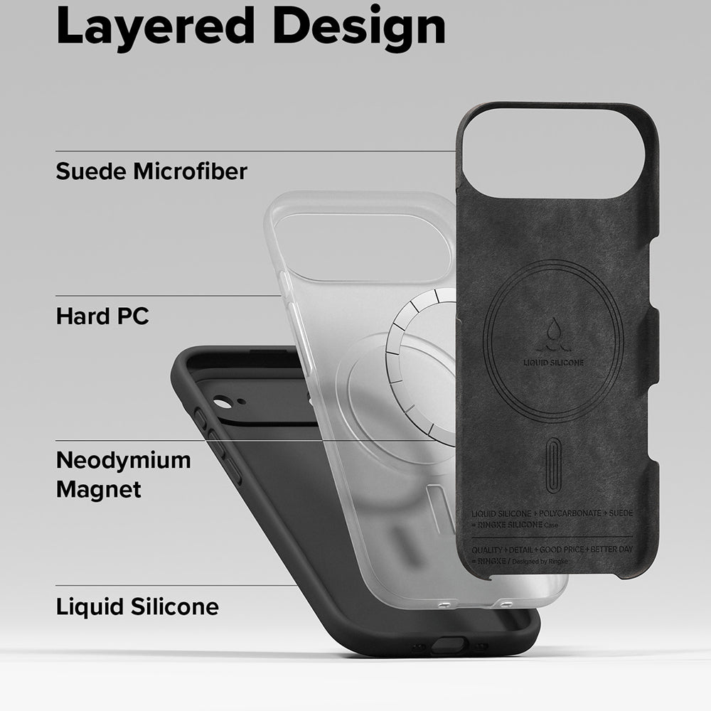 MagSafe Case for Apple iPhone 17 Air, Ringke, Silicone, Black