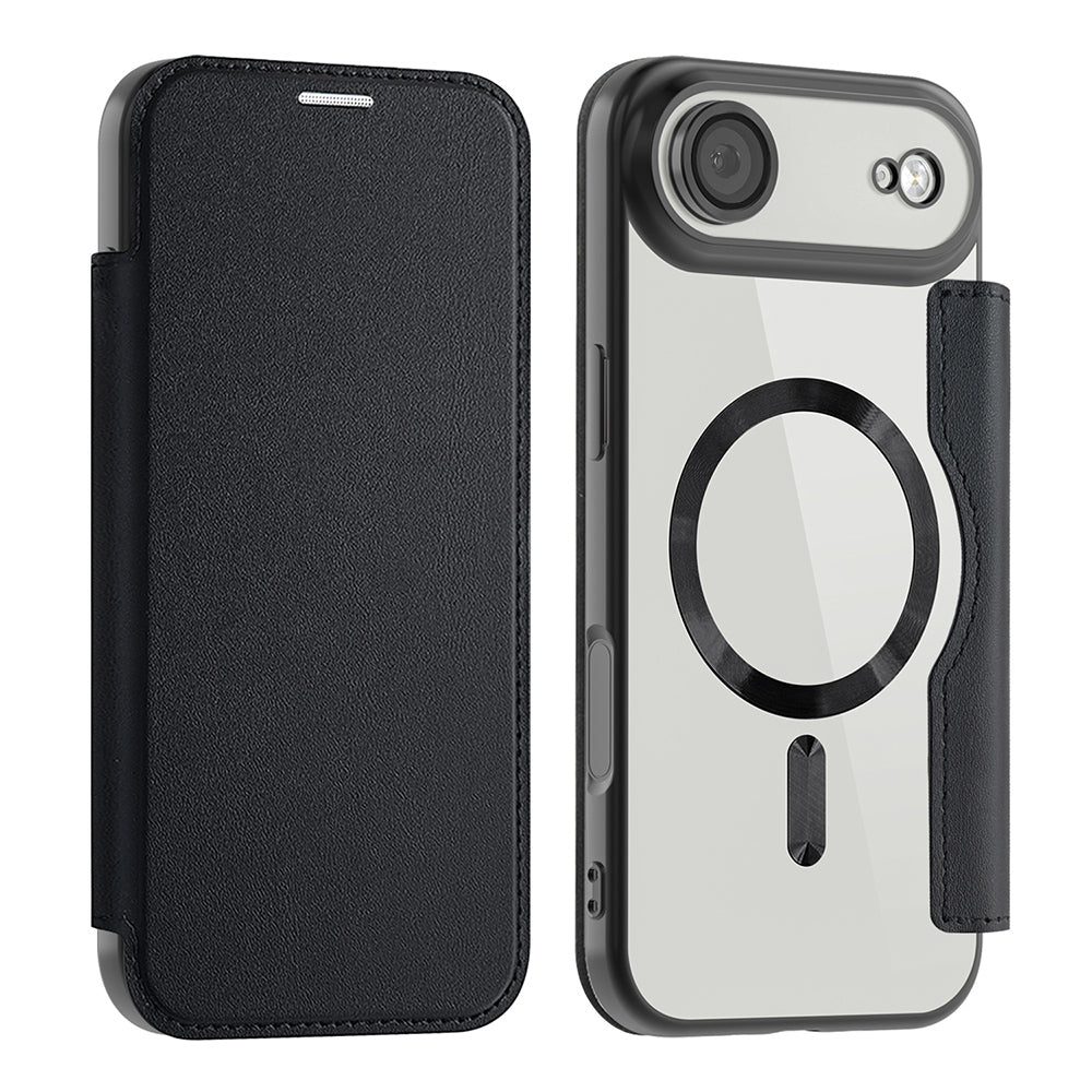 MagSafe Case for Apple iPhone 17 Air, Techsuit, SmartMag Book, Black