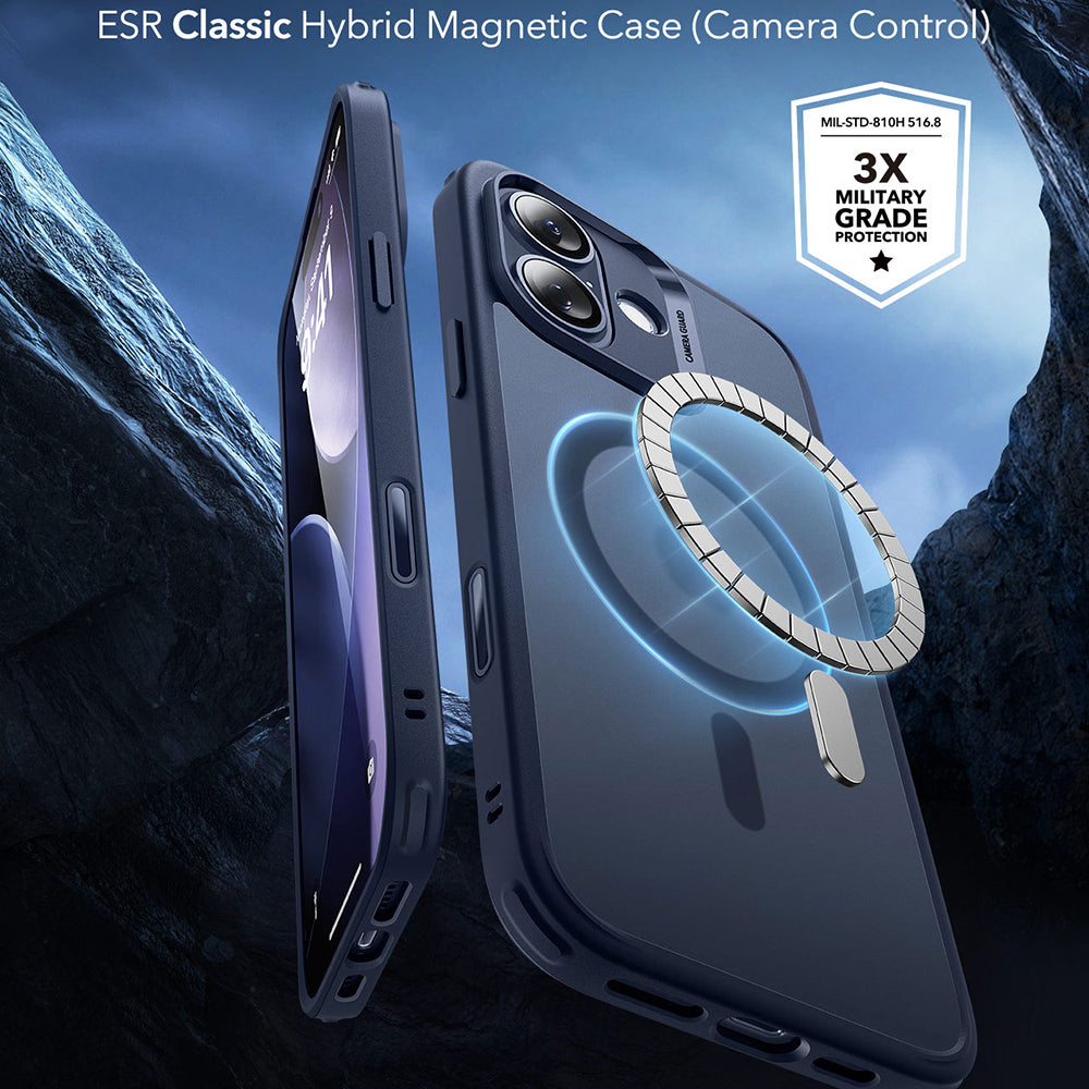 MagSafe Case for Apple iPhone 17, ESR, Classic Hybrid, Satin Blue
