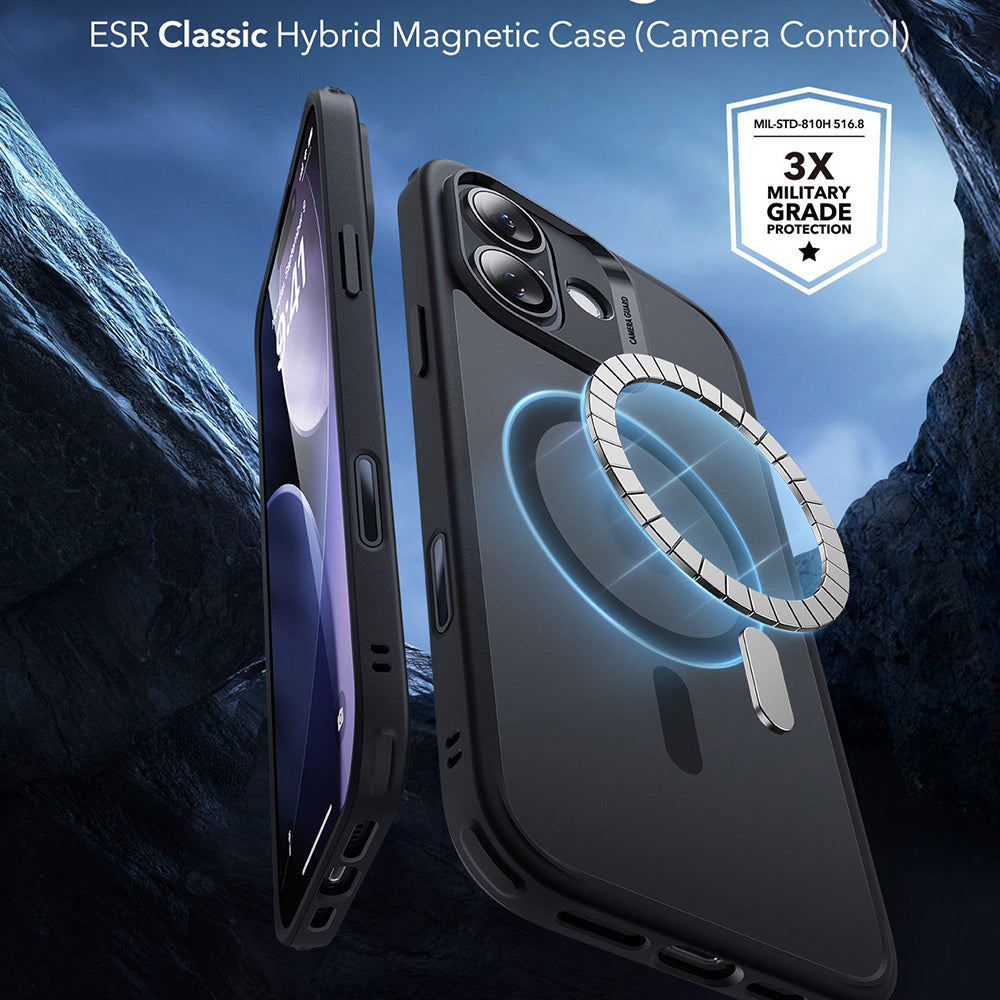 MagSafe Case for Apple iPhone 17, ESR, Classic Hybrid, Satin Black