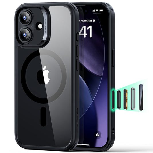 MagSafe Case for Apple iPhone 17, ESR, Classic Hybrid, Black Transparent