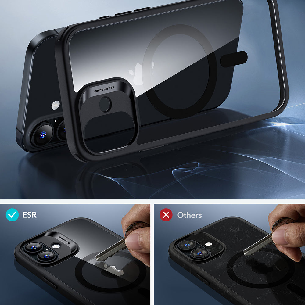 MagSafe Case for Apple iPhone 17, ESR, Classic Hybrid, Black Transparent