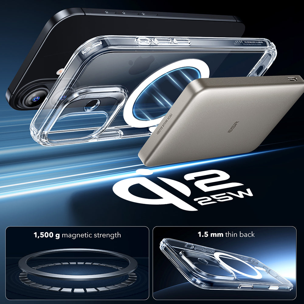 MagSafe Case for Apple iPhone 17, ESR, Classic Hybrid, Transparent