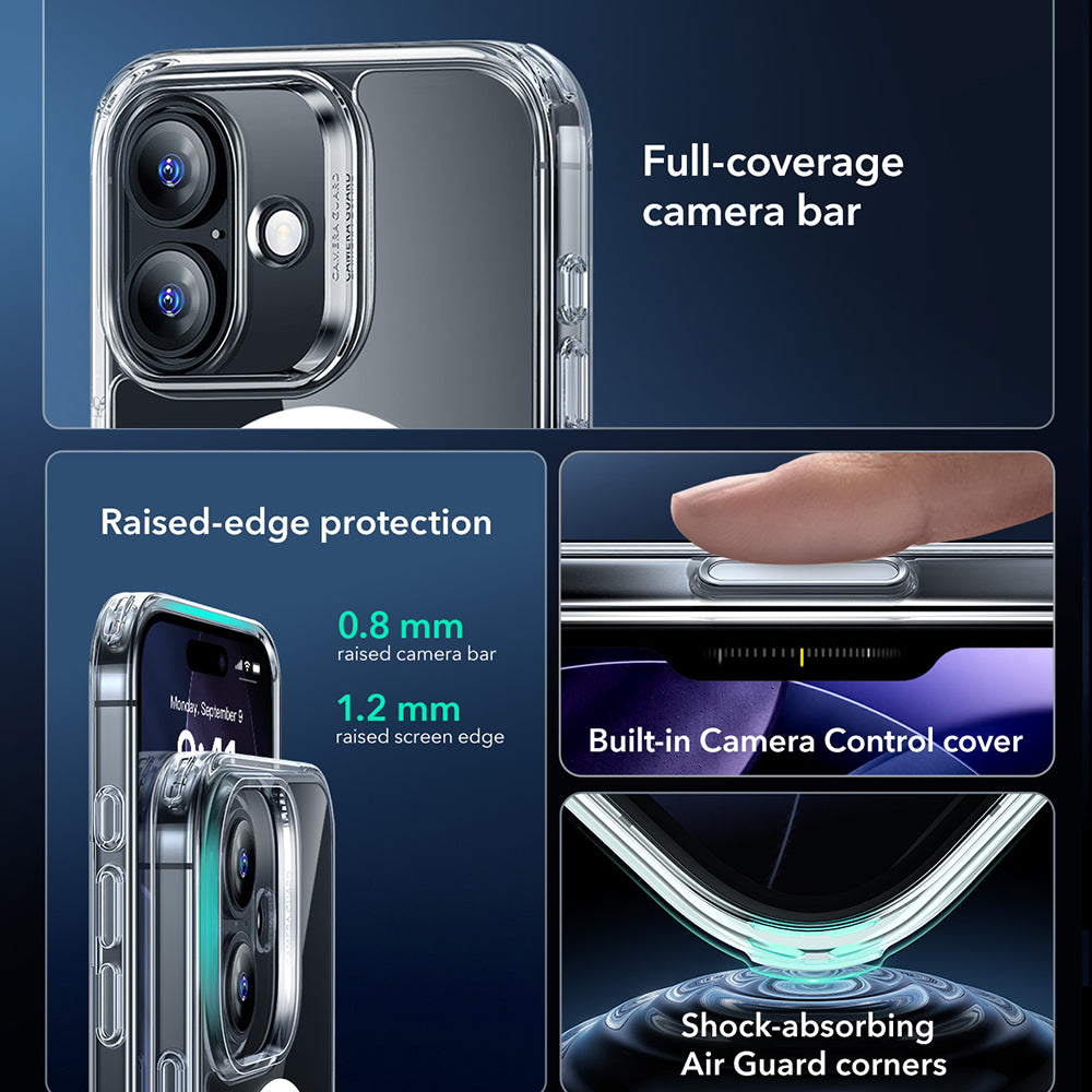 MagSafe Case for Apple iPhone 17, ESR, Classic Hybrid, Transparent