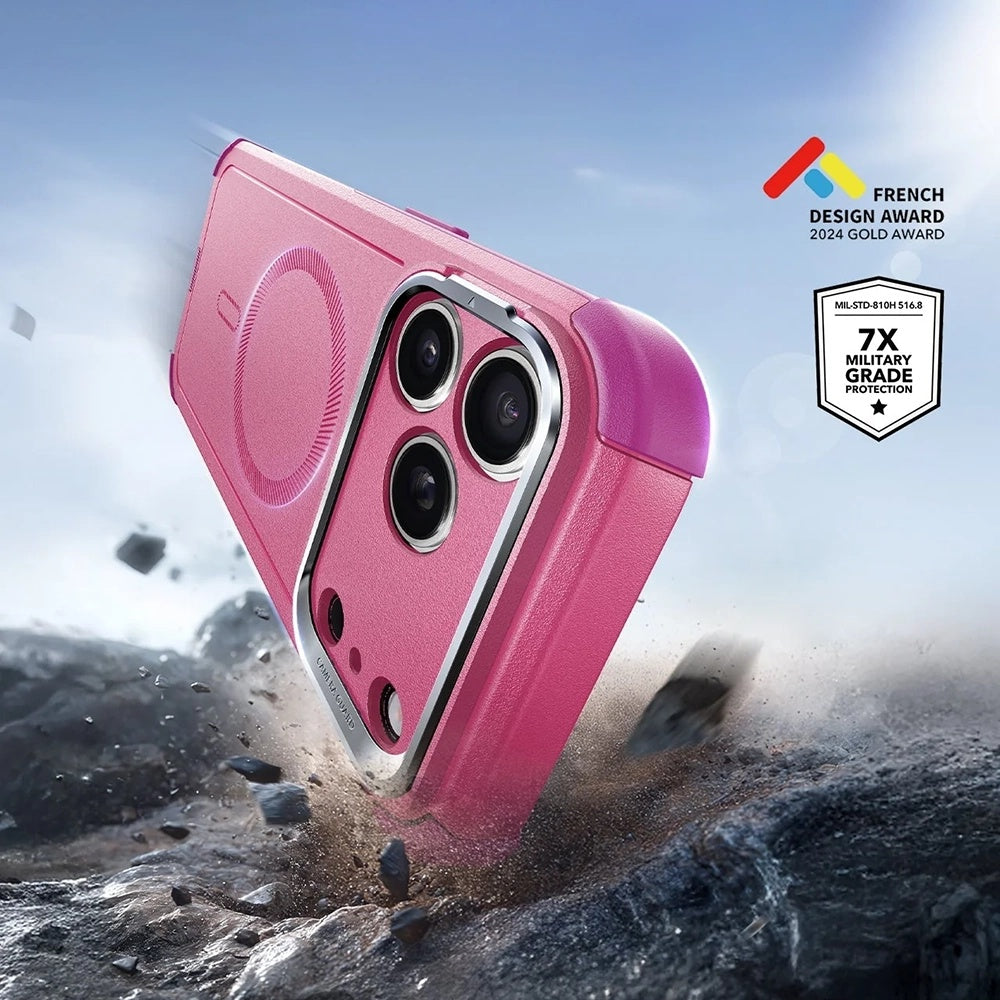 MagSafe Case for Apple iPhone 17 Pro, ESR, Cyber Armor Kickstand, Pink