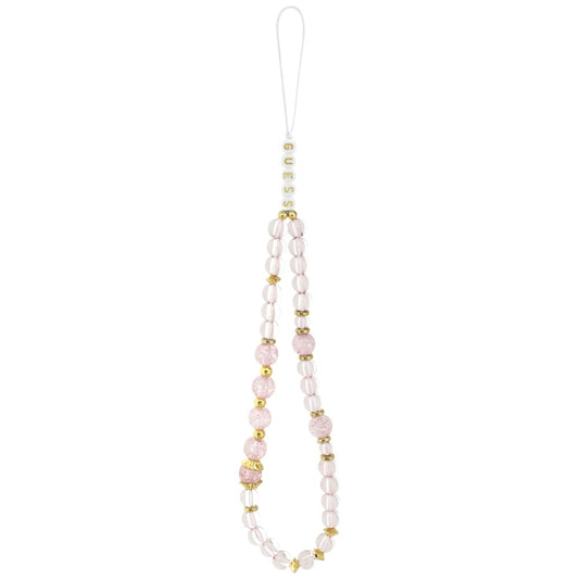 MagSafe Case for Apple iPhone 17 Pro, Guess, IML Flowers with Pearl Strap, Pink