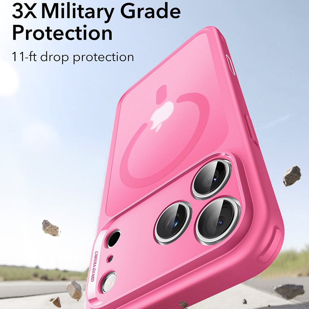 MagSafe Case for Apple iPhone 17 Pro Max, ESR, Classic Hybrid, Satin Pink