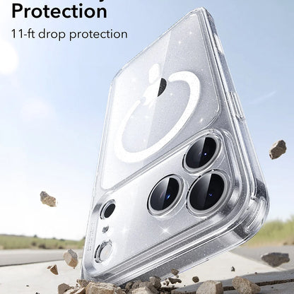 MagSafe Case for Apple iPhone 17 Pro Max, ESR, Classic Hybrid Shimmer, Transparent