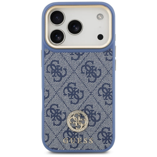 MagSafe Case for Apple iPhone 17 Pro Max, Guess, 4G Strass Logo, Blue