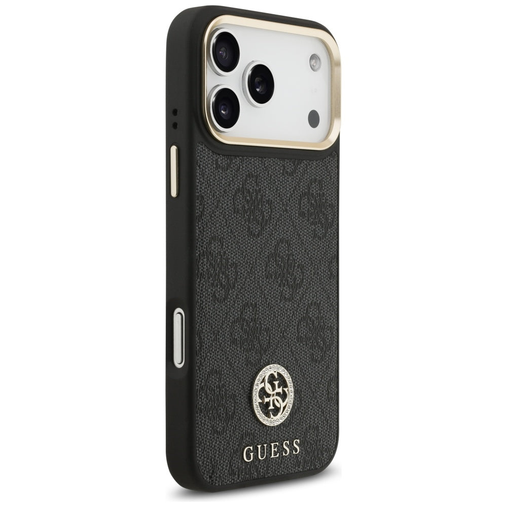 MagSafe Case for Apple iPhone 17 Pro Max, Guess, 4G Strass Logo, Black