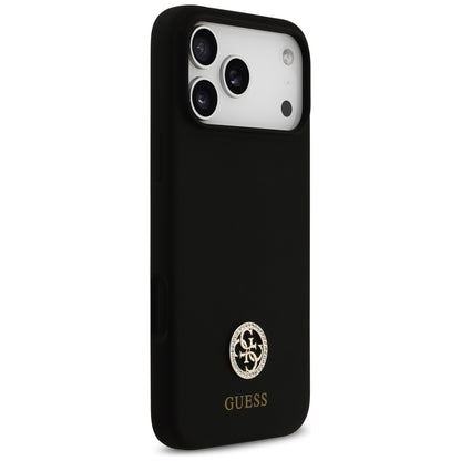 MagSafe Case for Apple iPhone 17 Pro Max, Guess, Strass 4G Logo, Black
