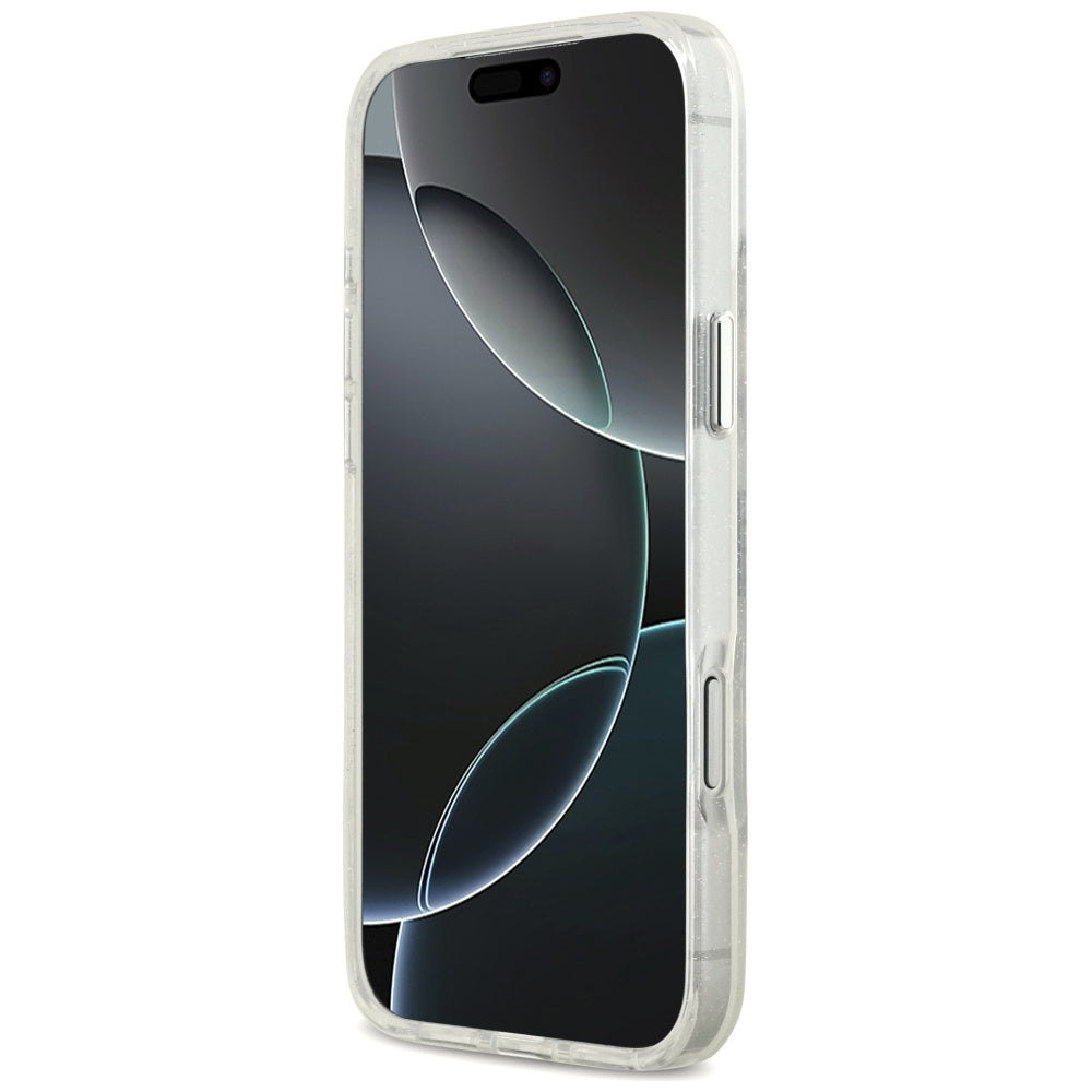 MagSafe Case for Apple iPhone 17 Pro Max, Karl Lagerfeld, IML Sketch Logo Glitter Karl & Choupette, Transparent