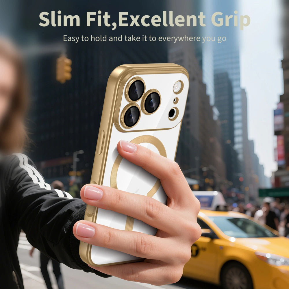 MagSafe Case for Apple iPhone 17 Pro Max, Techsuit, Luxury Crystal, Pink