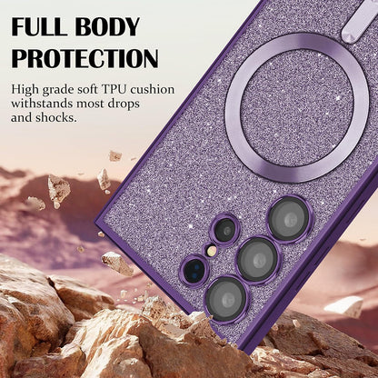 MagSafe Case for Apple iPhone 17 Pro Max, Techsuit, Luxury Glitter, Light Purple