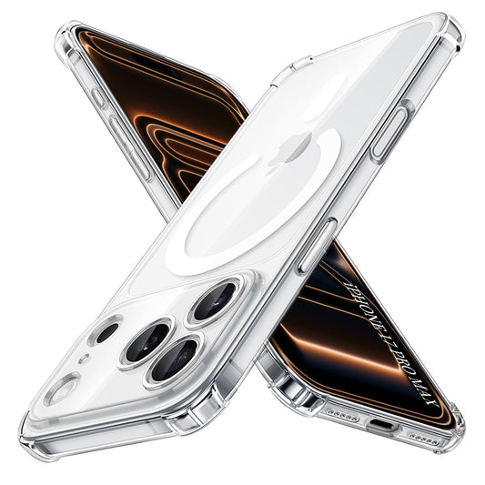 MagSafe Case for Apple iPhone 17 Pro Max, Techsuit, Shockproof, Transparent