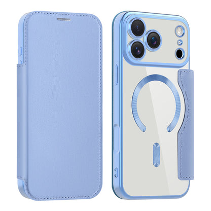 MagSafe Case for Apple iPhone 17 Pro Max, Techsuit, SmartMag Book, Blue